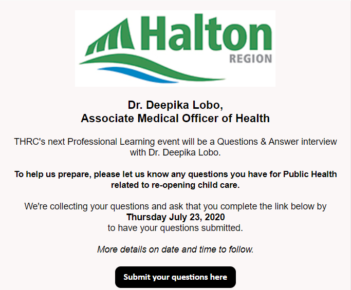 THRC Event Flyer - Submitting your questions for Dr. Lobo