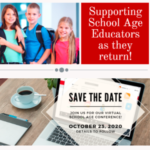 Save the date! Supporting School Age as they return event flyer