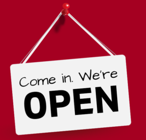 Come in, We're open!