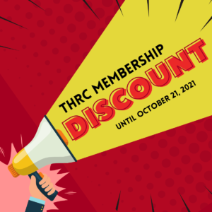 THRC Membership Discount Until October 21, 2021 banner