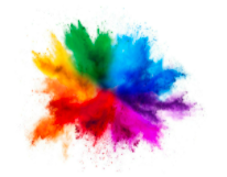 rainbow colour splat