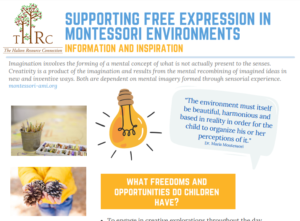 Supporting Free Expression in Montessori Environment Inspiration Sheet